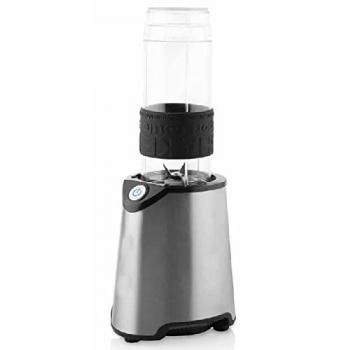 Batidora de vaso portátil Orbegozo 300W, incluye dos vasos de 570 ml y 400 ml, apto para picar hielo