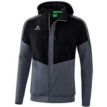 Chaqueta con Capucha Erima Tracktop Squad para Hombre - Negro/Grey - XXL