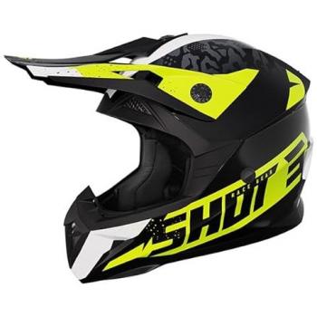 Casco para moto Pulse Airfit Black White Neon Yellow Glossy características: diseño aerodinámico, sistema de ventilación mejorado, interior acolchado y desmontable, homologación de seguridad ECE 22.05, visera ajustable