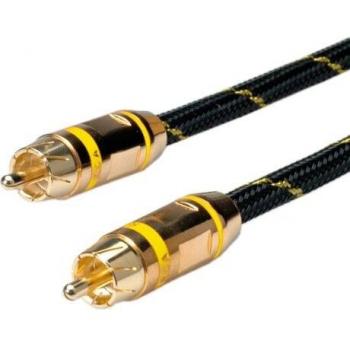 Roline Cable de interconexión Cinch Gold simplex Conector-Conector Amarillo 5m