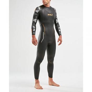 Traje de neopreno 2XU P:2 Propel para hombre, color negro/naranja fizz, tamaño LT