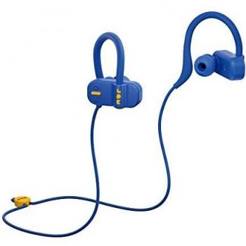 Jam Live Fast Auriculares Bluetooth, ip67 Resistente al Sudor, 3 Arcos de tamaños incluidos, 12 Horas de duración de la batería, Manos Libres, Azul.