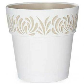 Jarrón Autorriego Stefanplast Opera Gaia Blanco 20 cm