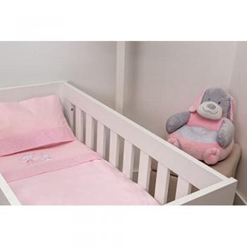 Juego de Sábanas para Cuna 100% Algodón Transpirable Beige Medida 60x120 cm