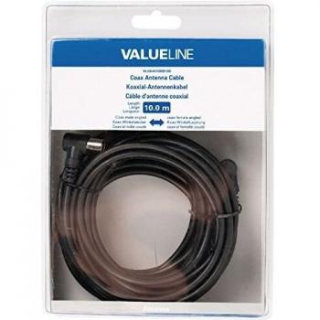 Cable de antena coaxial macho en color negro