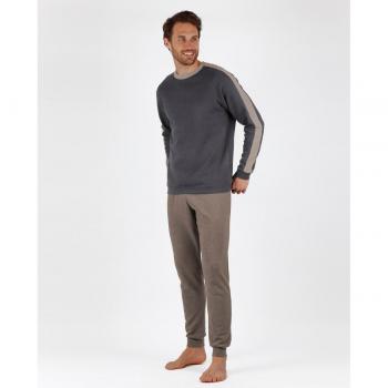Pijama largo de hombre Admas Solid marino
