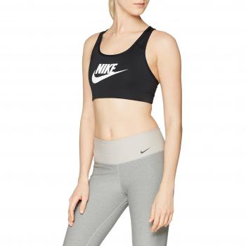 NIKE Swoosh Futura Bra Sujetador Deportivo, Negro
