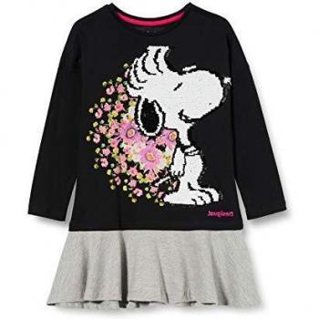 Desigual Vest_chilpancingo Vestido Casual, Black, 3/4 para Niñas