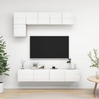 vidaXL Set de muebles de salón TV 5 piezas madera ingeniería 80 x 30 x 30 cm