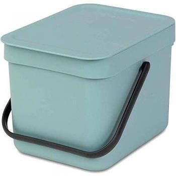 Brabantia Sort & Go Cubo de Basura, 6 L, Plástico, Menta, 20 x 24.9 x 18.1 cm