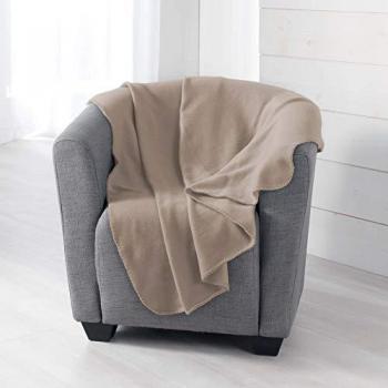 Manta Polar Suave Milou Taupe 125x150 cm - Confort y Calidez para el Hogar