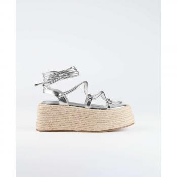 Sandalias de plataforma de mujer con ajuste de cordones MIM NALA PLATA Plataforma Alta