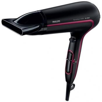 Secador de pelo Philips ThermoProtect HP8238/10, Ionizador, 2300W, Negro, con Difusor