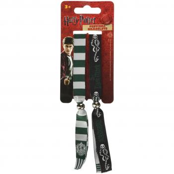 2 Harry Potter Slytherin Festival Woven Fabric Wristbands Bracelets Official