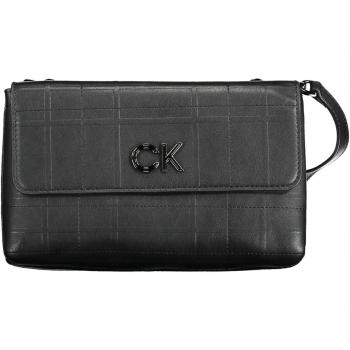 Chic Black Crossbody Shoulder Bag with Adjustable Strap and Contrasting Details