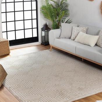 Alfombra Escandinava Moderna Beige para Interior y Exterior 160x220 cm - Surya