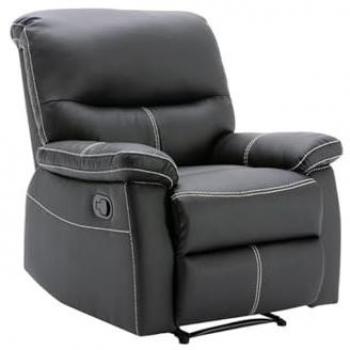 Sillón relax de piel sintética negra modelo Canby