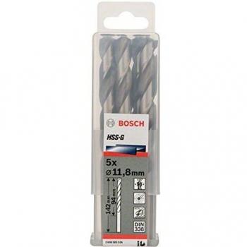 Bosch 2 608 585 536 - Pack de 5 brocas para metal HSS-G, DIN 338