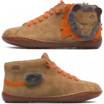 Camper 8432561450574 - Botas de Otra Piel Unisex niños, Marrón