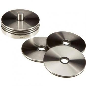 Zack 20358 - Posavasos con soporte, 6 piezas, color plateado