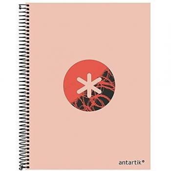 Cuaderno espiral liderpapel a4 micro antartik tapa forrada120h 100 gr cuadro 5 banda 4 taladros trending coral 2020