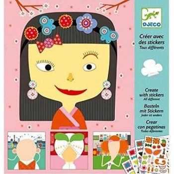Djeco - Juego educativo, Crear con Pegatinas, DJ08934