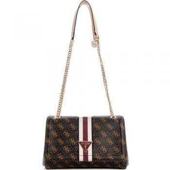 Guess Noelle Brown Polyurethane Convertible Shoulder Bag