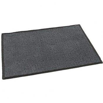 Alfombra de Pelo Corto Gris Antideslizante 40x60 cm - Fácil Limpieza y Duradera