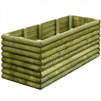 vidaXL Arriate de Madera de Pino Impregnada 19 mm Macetero Plantador Sembradora