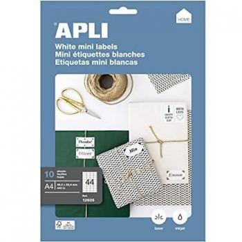Apli Etiquetas Blancas Permanentes 48.5 x 25.4mm 10 Hojas