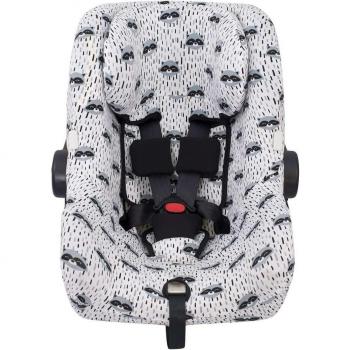 Funda para silla de coche Bugaboo Turtle Nuna Jyoko - Fácil Colocación - Estampados Divertidos - Jyoko Racoon Town