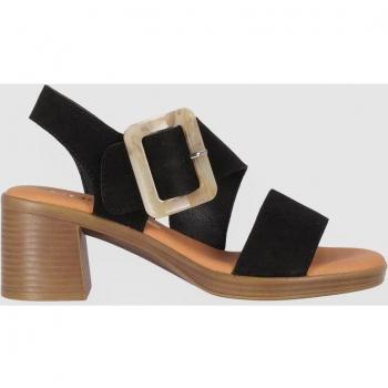 Chika10 Sandalia de Tacón Leather NEW GOTICA 04 Negro