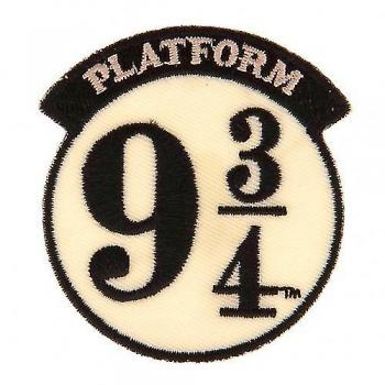 Parche termoadhesivo Harry Potter Plataforma 9 3/4 hierro en remiendo Crema/negro One Size