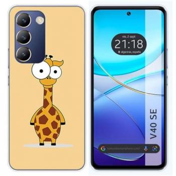 Funda de Silicona para Vivo V40 SE 5G con Diseño de Jirafa y Dibujos