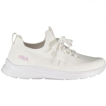 Elegant White Run-It Sneakers with Rose Detailing - EU38/US8