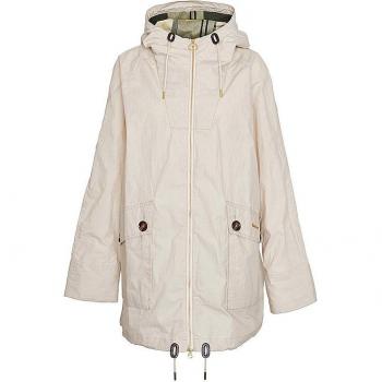 Barbour Keldy Showerproof Hooded Parka - Cream - Size: 38