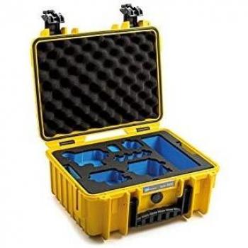 Maletín B&W Tipo 3000 para GoPro Hero 9 y accesorios, color amarillo, resistente y de polipropileno