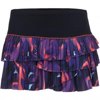 Lucky in Love Mujeres Illusion Pleated Scallop Skirt S