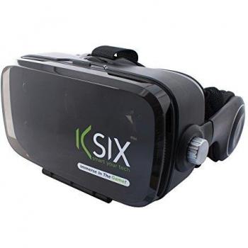 Ksix VR Sound - Gafas de Realidad Virtual con Auriculares para Smartphone de hasta 5.7 Pulgadas Integrados, Color Negro