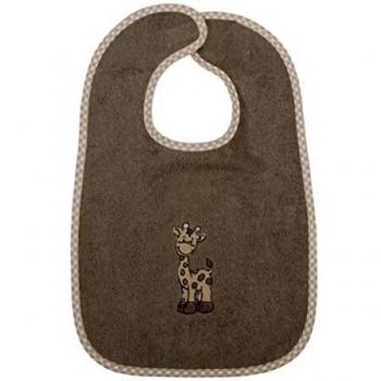 Babero gigante con velcro Jirafa marrón claro 30 x 45 cm