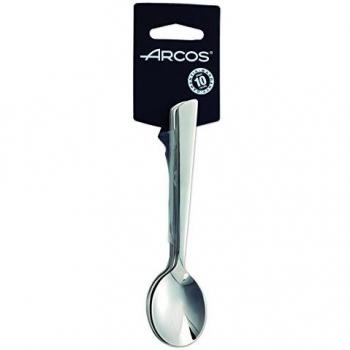 Arcos Serie Toscana, Juego de Cucharas para Café, 6 cucharas, Monoblock de una pieza en Acero Inoxidable 18y10 y 140 mm, Color Plata