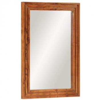 Espejo de baño 50x70 cm madera maciza de acacia y vidrio