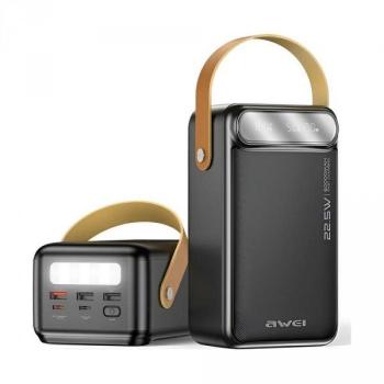 Powerbank Awei P101K 60000mAh 22.5W Negro con 3xUSB-A, 2xUSB-C y Linterna