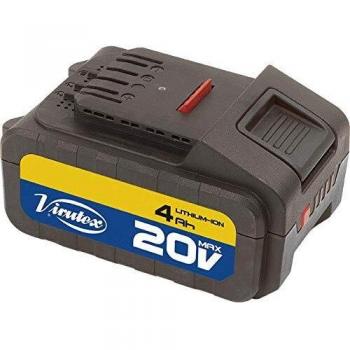 VIRUTEX 4068656 4068656-Bateria Li-Ion BT204 20V 4.0Ah, 20 V, Negro