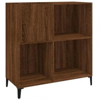 Mueble Discos de Madera Contrachapada Roble Marrón 84,5x38x89 cm