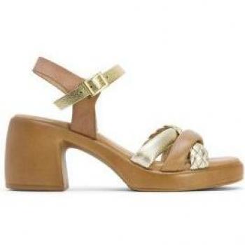 Sandalias de tacón de piel taupe con altura de 7cm - Haley
