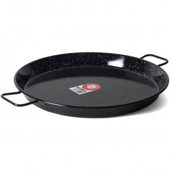 Professional 65cm Enamelled Steel Paella Pan with Spoon and Saffron Mix Gift Set