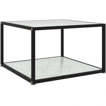 Mesa de salón blanca 60x60x35 cm en vidrio templado Vidaxl