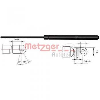 Amortiguador de maletero METZGER 2110368 para VW Corrado