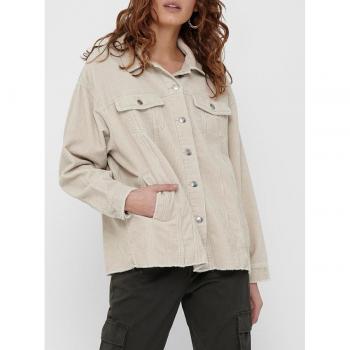 Only Sobrecamisa de pana oversize con cierre frontal